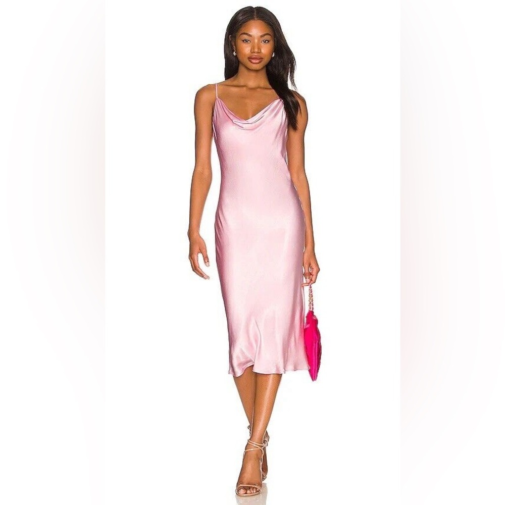 Bardot Slip Dress in Soft Pink